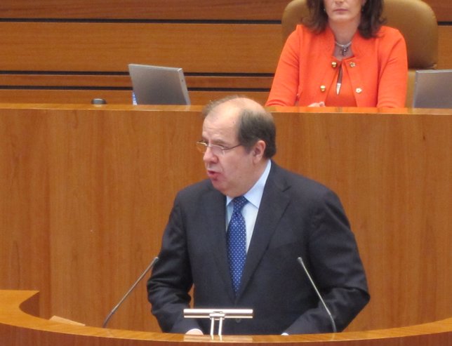 El presidente de la Junta, Juan Vicente Herrera, durante el Debate