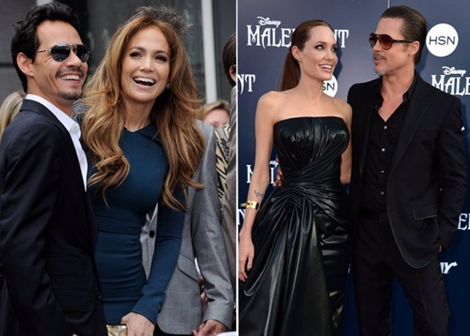 Angelina Jolie Brad Pitt Jennifer Lopez y Marc Anthony 