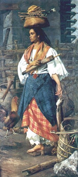 ÛMujer filipina', uno de los cuadros enviados a la exposición del Musac