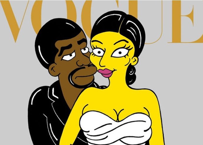 Kim Kardashian Kanye West Los Simpsons 