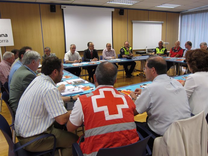 Reunión de la Junta Local de Protección Civil sobre los Sanfermines