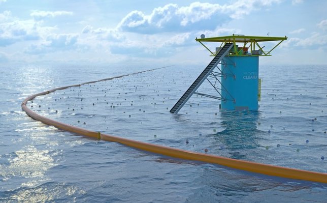 El innovador mecanismo pretende limpiar el océano en poco tiempo