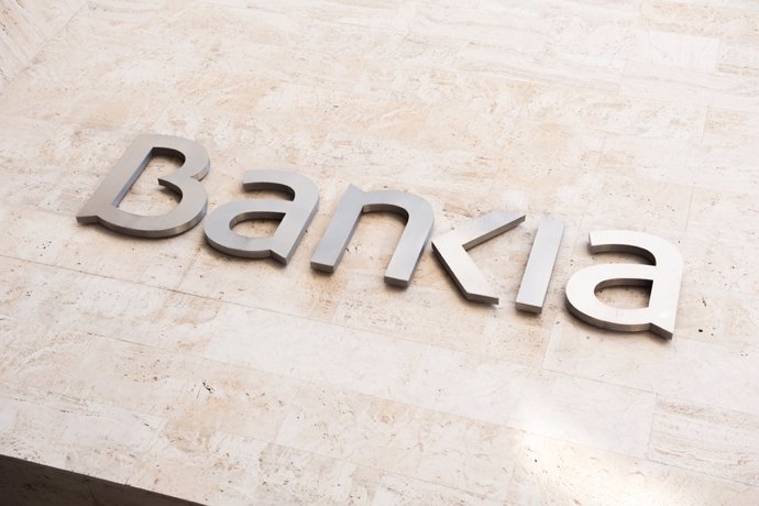 Recursos de Bankia, cartel en su sede social en Valencia.