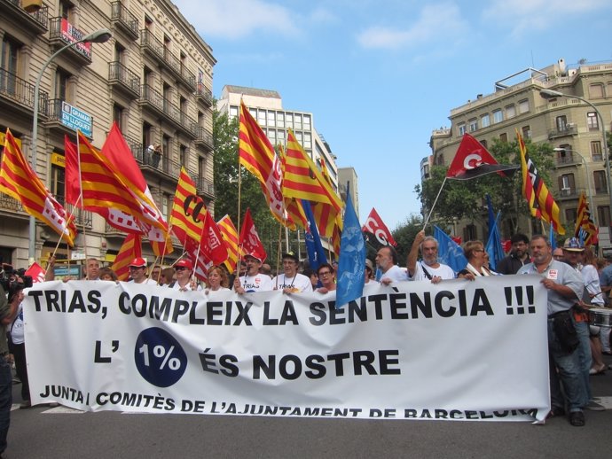 Manifestación de empleados del Ayto.Barcelona