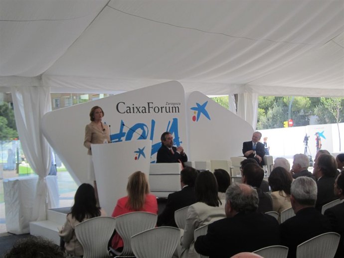 Inauguración de CaixaForum en Zaragoza.