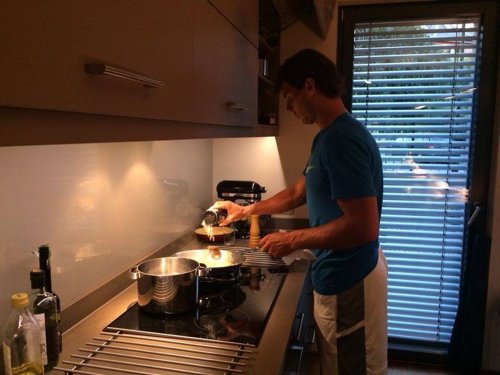 Rafa Nadal cocinando
