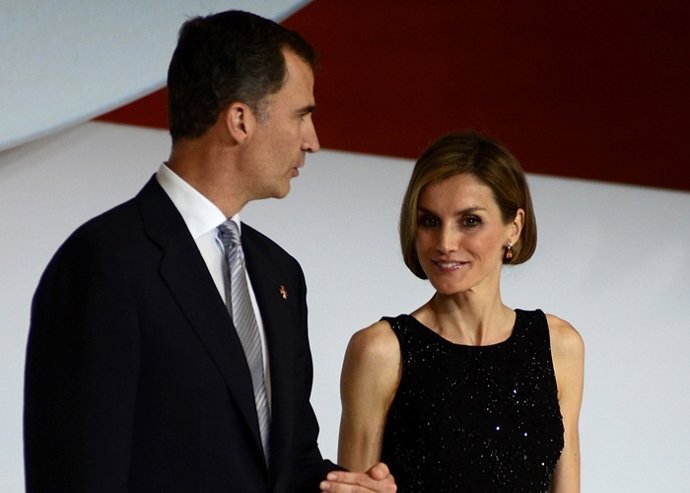 King Felipe VI of Spain and Queen Letizia of Spain att