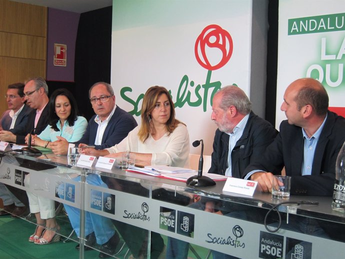 Susana Díaz preside el Consejo de Política Municipal del PSOE-A en Almería