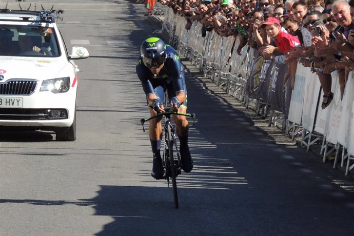 El ciclista español del Movistar Team Alejandro Valverde