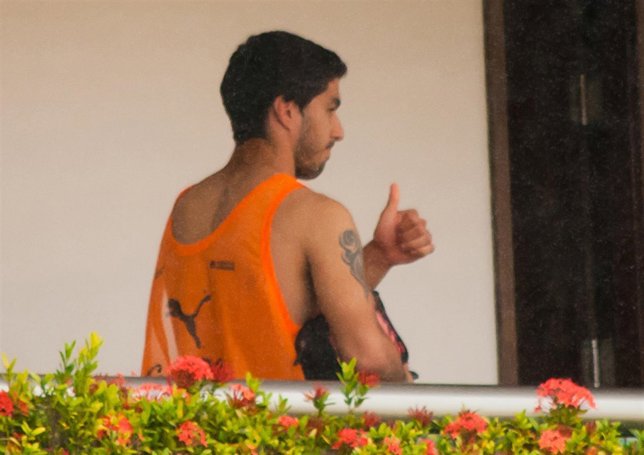 Luis Suárez tras recibir  la sanción de nueve partidos