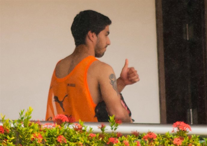Luis Suárez tras recibir  la sanción de nueve partidos
