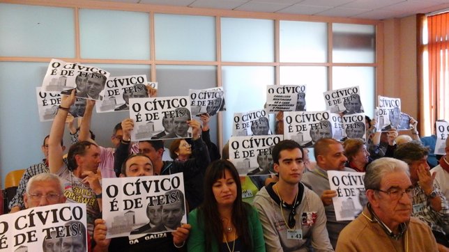 Protestas en el pleno de Vigo