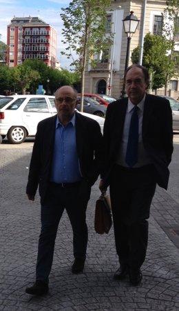 Francisco Rodríguez a su llegada a los juzgados de Lugo