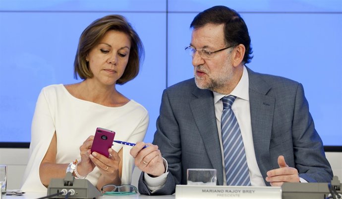 Cospedal y Rajoy en el Comité Ejecutivo Nacional del PP