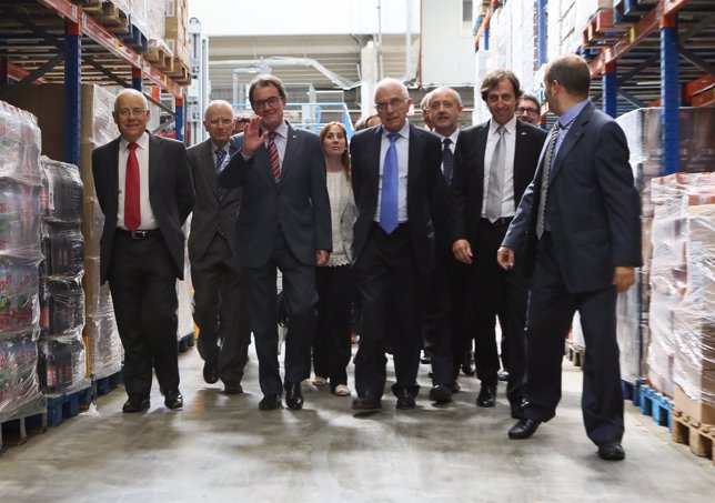 El presidente Artur Mas visita la plataforma logística de Condis