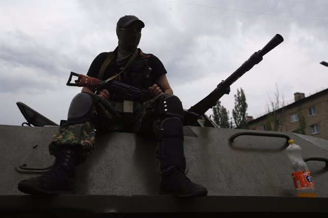 Soldado prorruso en Ucrania