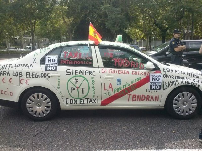 Manifestación de taxistas