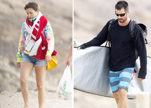 Hugo Silva y Blanca Suárez disfrutando de un día de playa 