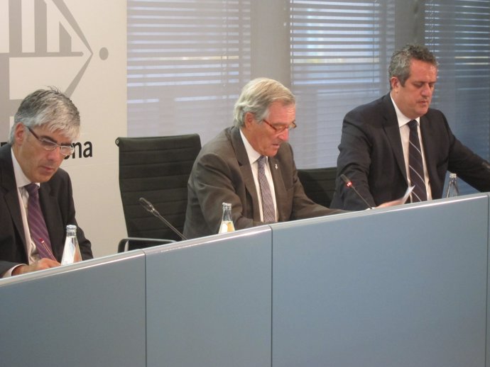 Jaume Tintoré, Xavier Trias y Joaquim Forn