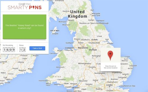 Smarty Pins, un Trivial de Google para jugar en Google Maps