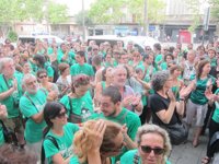 Unas 200 personas se manifiestan fuera de los Juzgados donde juzgan a 44 estudiantes