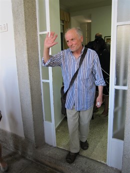 El pintor Antonio López en la universidad de El Escorial