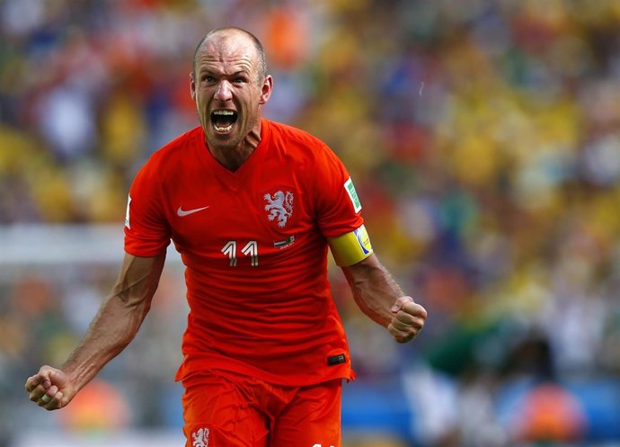Arjen Robben con la selección holandesa