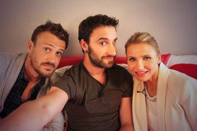 Dani Rovira, Cameron Díaz y Jason Segel juntos