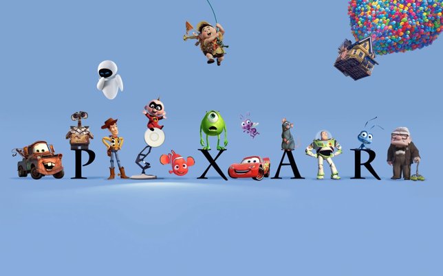 Diferentes personajes de Pixar