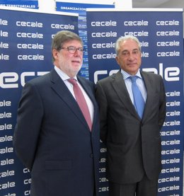 Aparicio junto a Tadeu en la sede de Cecale