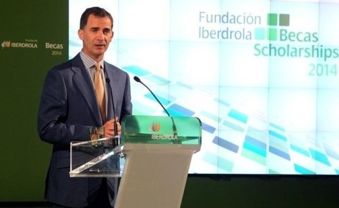 Felipe VI en la entrega de becas de Fundación Iberdrola