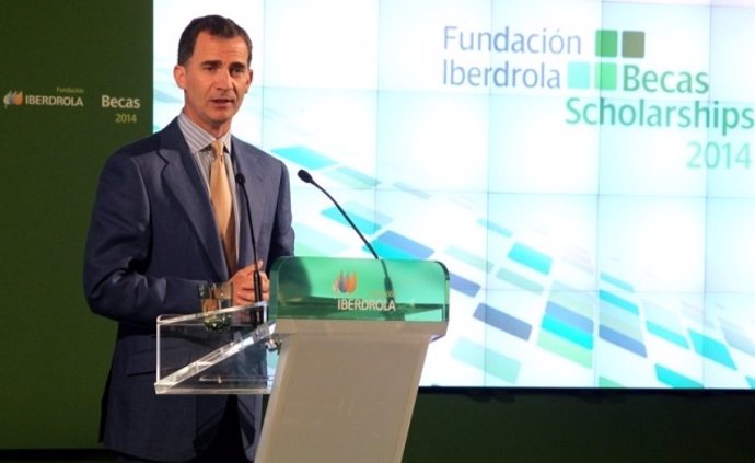 Felipe VI en la entrega de becas de la Fundación Iberdrola