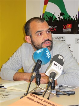 El secretario general del PCA y senador de IU, José Manuel Mariscal