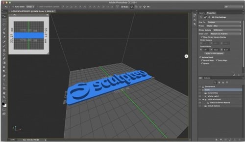Imprime en 3D directamente desde Photoshop con Sculpteo