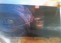 Imagen de la manguera usada para sustraer el combustible