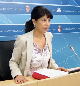 Ana Redondo durante una rueda de prensa en las Cortes
