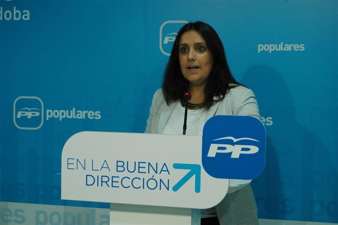 Beatriz Jurado en la sede del PP de Córdoba