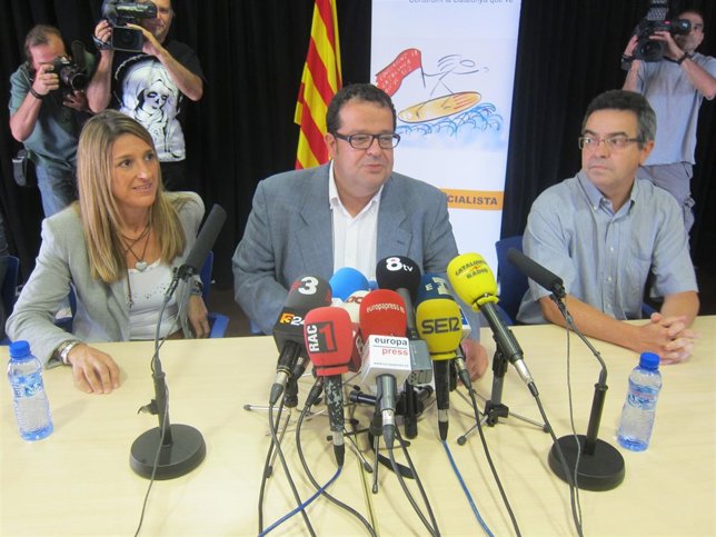 Glòria Plana, Joan Ignasi Elena y Jordi del Río (Avancem)