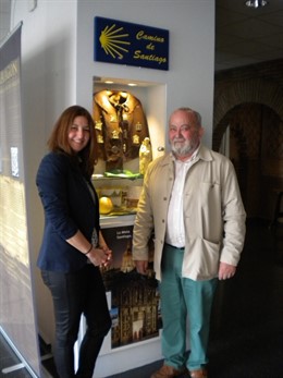 Ana Acín y Julio Aznar en el 'Rincón del Peregrino'