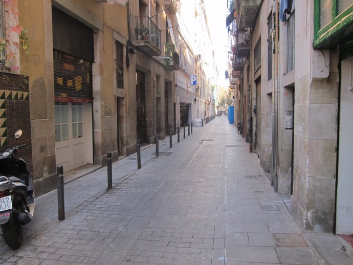 Calle Aurora de Barcelona donde detuvieron al vecino del Gaixample J.A.Benítez