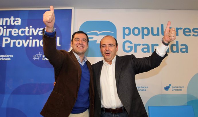 Juan Manuel Moreno y Sebastián Pérez