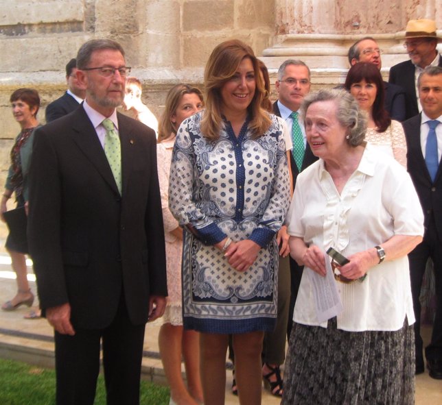 Susana Díaz, hoy junto a Manuel Gracia y María Ángeles Infante