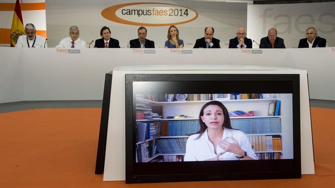 La líder opositora venezolana María Corina Machado