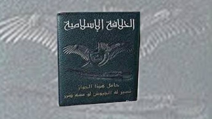 El pasaporte del Estado Islámico, angituo ISIS