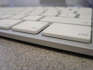 Vista de un teclado de ordenador