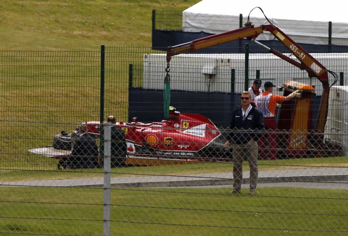 Accidente de Kimi Raikkonen en el GP de Gran Bretaña