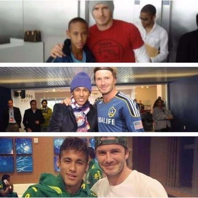 Neymar y Beckham a lo largo de 10 años