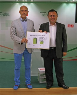 Antonio Hurtado y Miguel Angel Heredia en rueda de prensa sobre reforma fiscal