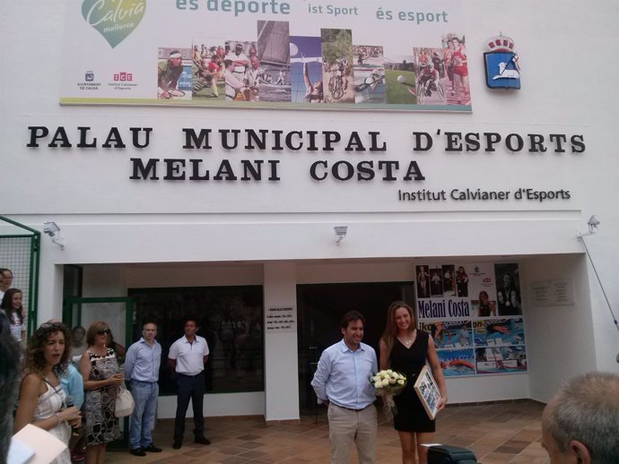 Melani Costa en el Palau dÉsports de Calvià que llevará su nombre