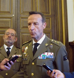 El general Gorjón Recio, jefe de la cuarta Subinspección del Ejército